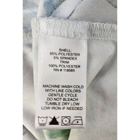 Kate & Mallory Womens Floral Midi Dress Ruffle Accent & Flutter Sleeves Size 2X - Picture 11 of 12